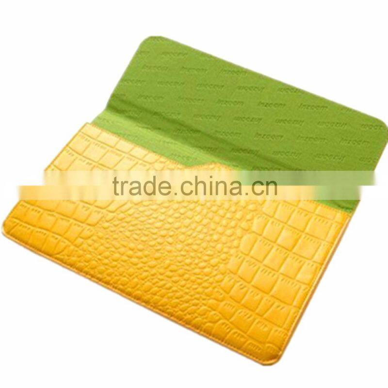 Crocodile pattern ultra design pu leather for macbook top case a1181 manufacture