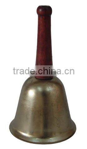 4" metal bell,handle bell with wooden handle A4-101 (A109)