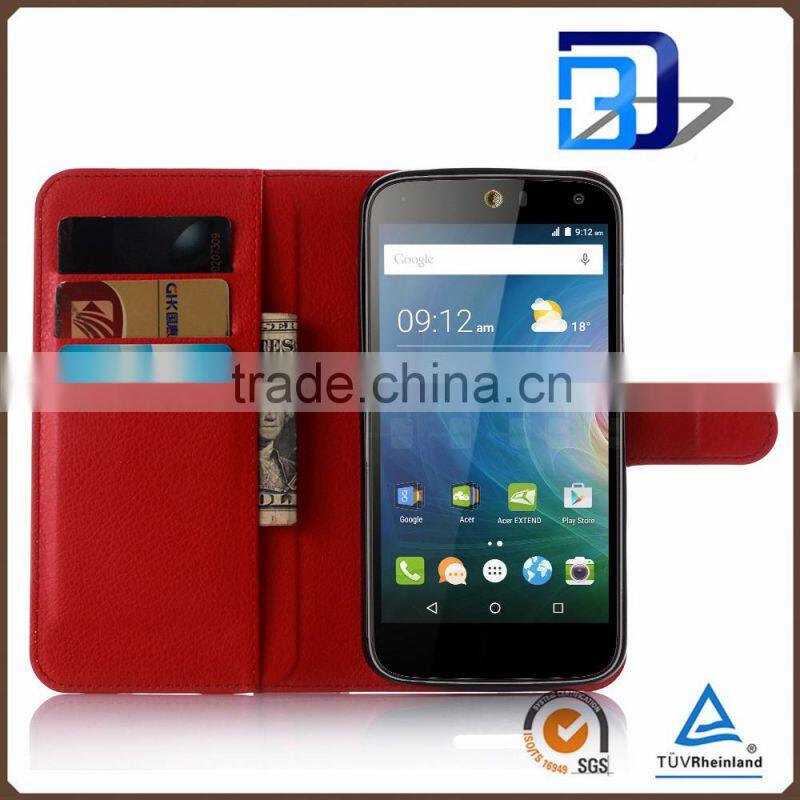 for acer liquid z630 case, Litchi Design Credit Card Wallet Stand Flip leather case for Acer Liquid Z630 low price china