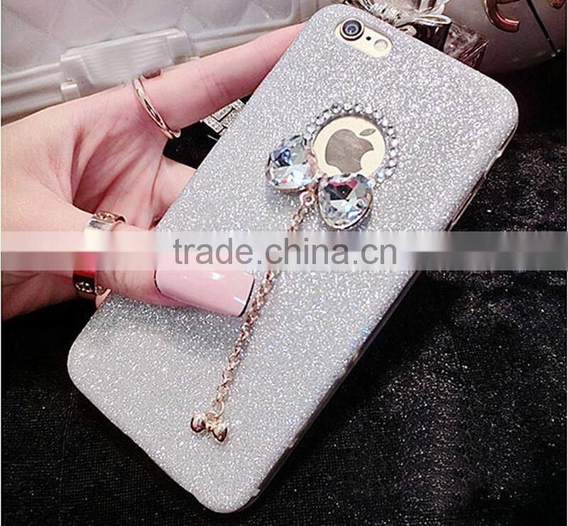 Bowknot Glitter Cases for iPhone 6 6s Soft Silicone Cover Case With Bling Bling Diamond Cover for iPhone 5 5s 6 6s Plus