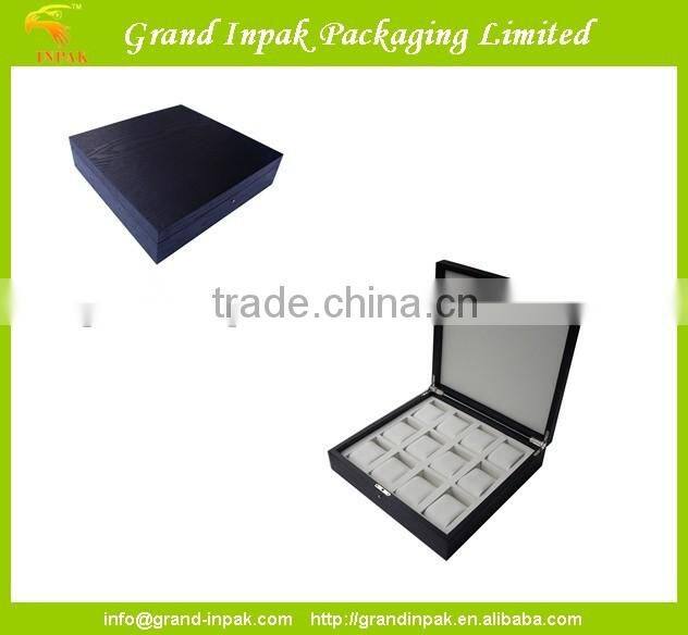12pcs Luxury wooden watch display storage box for men