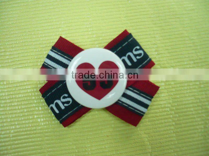 fashional heart badges made of cloth and pvc for garments