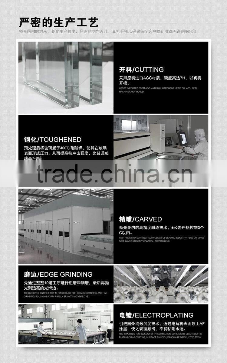 2015 hot new products,hight quality 9H hardness 2.5D round edge tempered glass screen protector for Huawei Mate 7