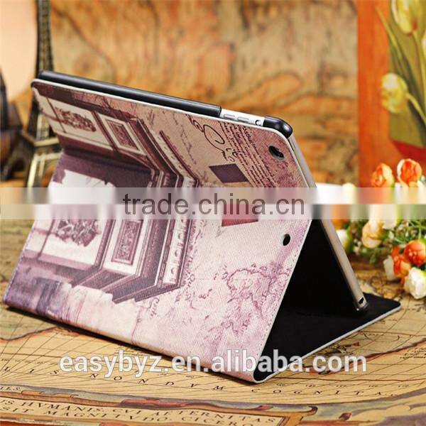 Hot in for ipad 5 / air retro scenic spots stand holster Tablet Case protective shell