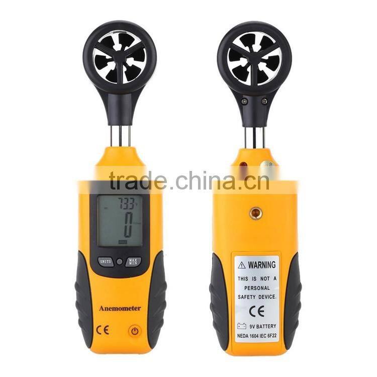 2016 anemometer HT-81 digital anemometer wind speed meter air flow meter LCD Display Velocity Temperature Measuring tacometro