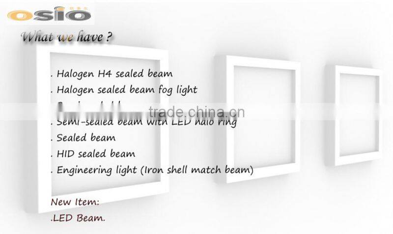 7 inch Round BMC CRYSTAL GLASS LED HALO RING Auto Halogen Semi Sealed Beam Auto Halogen Lamp H6014 H6024 H6012