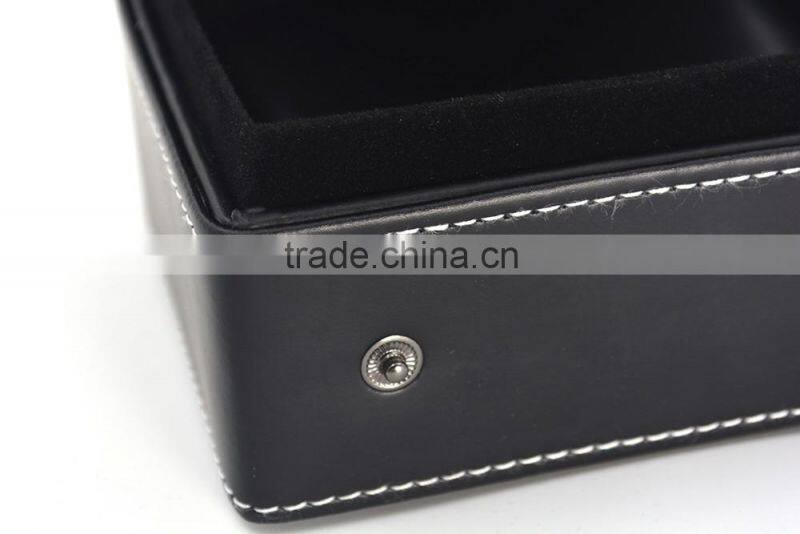 high quality PU leather box black