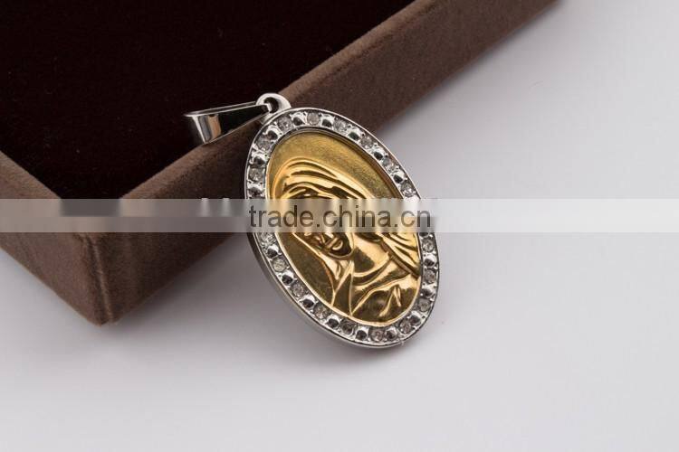 Charming men's cross stainless steel stainless steel photo pendant