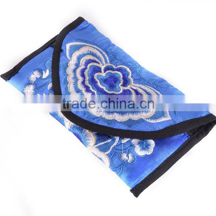2016 new style women clutch bag embroidery coin purse mobile phone bag