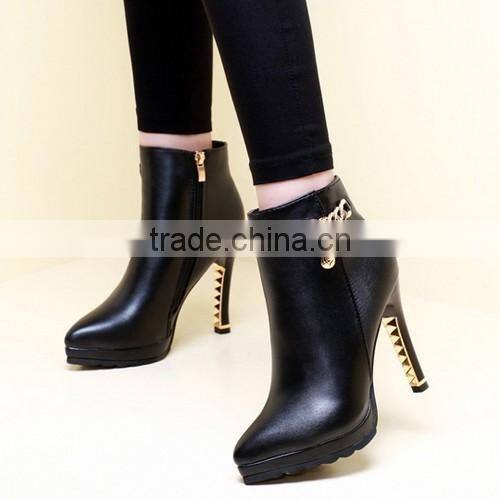 Women's designer shoes small size high heel boots winter ankle boots PQ4387