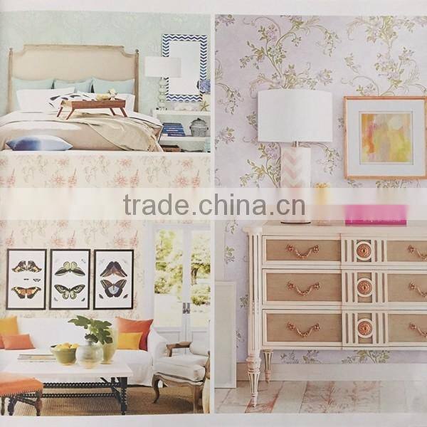 non woven flower design wallpaper for living room