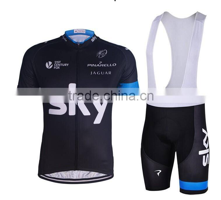 hot sale sky men's racing sport short jersey cycling wear clothing bike uniform set