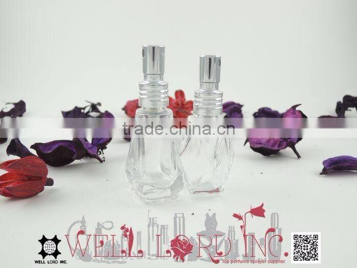 8ml high end pump sprayer clear glass bottle for travel carry