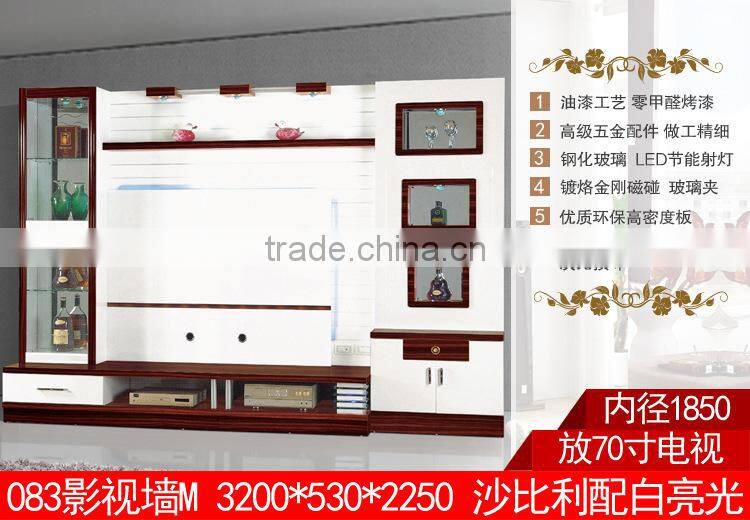 Modern living room lcd tv stand wooden design for 70 inch tv 083#