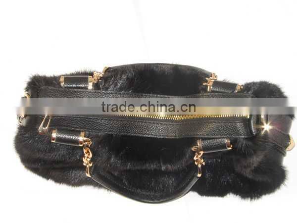 015 New trendy women's fashionable high quality fox fur bags