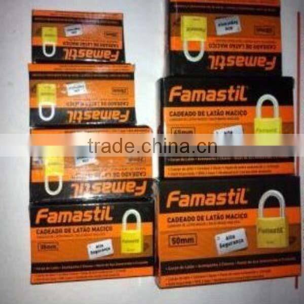 Brass Pad Lock with blister card packing