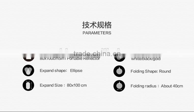 HPUSN 80x100cm 5 in 1 Portable Collapsible Light Photography Reflector for Studio Multi Photo