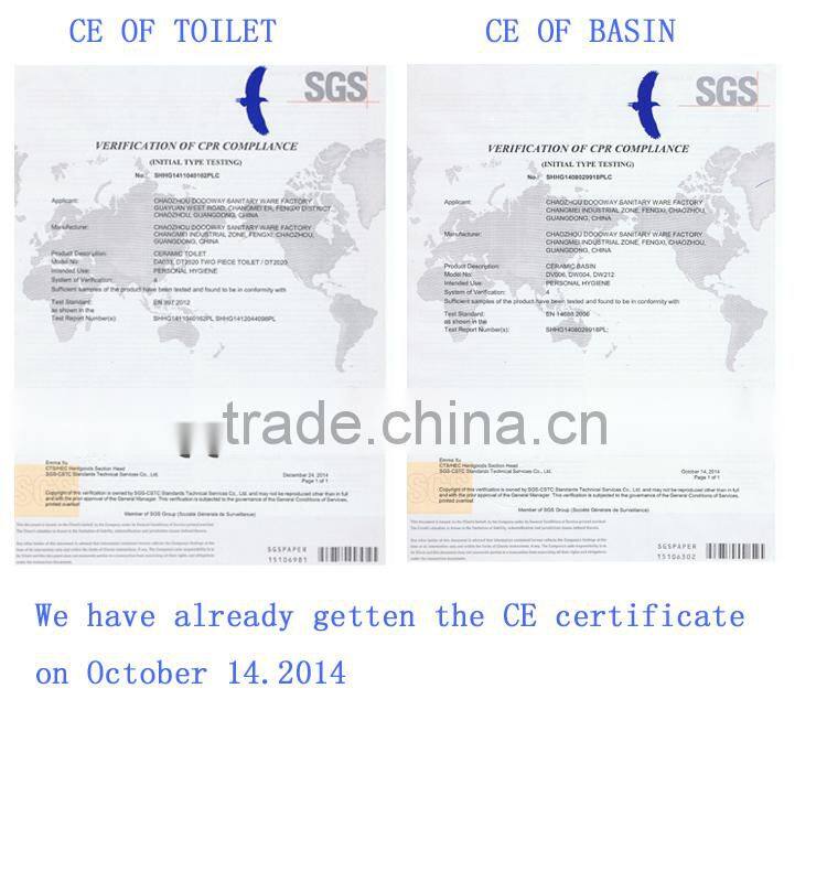 CE certificate Economic Washdown two piece toilet Bowl DT2020