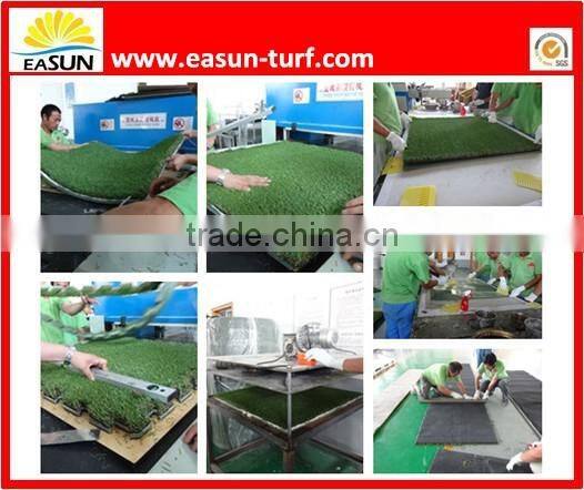 Interlocking Artificial Grass Puzzle Mat with waterproof XPE foam Backing