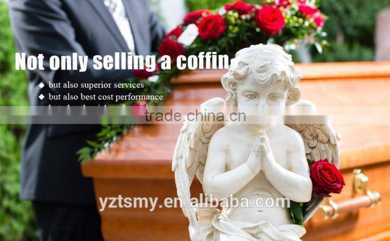 nice carving simple oak funeral coffin beds from China