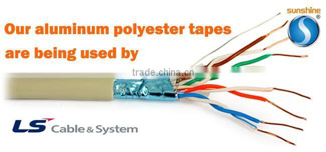 Hot sale Aluminum Foil ALU PET laminate for cable binding and shield