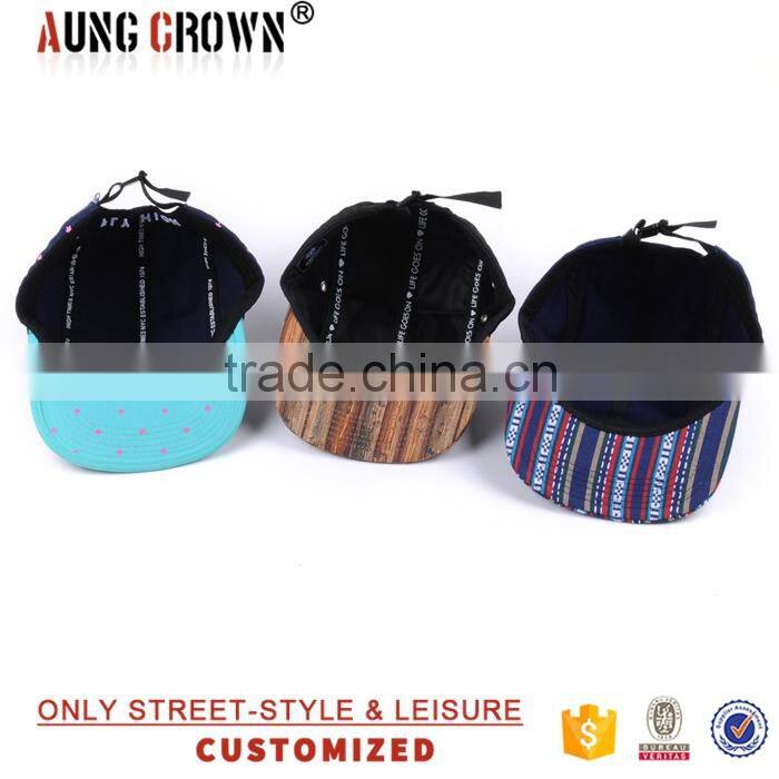 design custom made your own flat brim 5 panel cap
