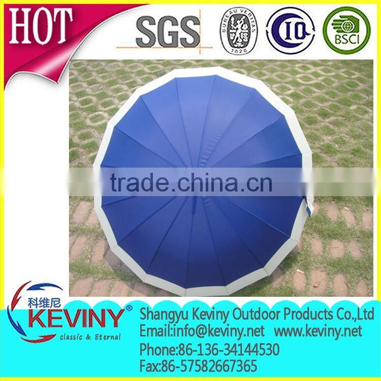 16panels rain umbrella with cheap price manufacture by china parasol factory