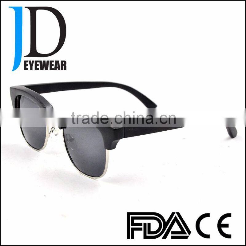 Half-Rim Ebony Wood OEM Black Natural Wooden Sunglasses
