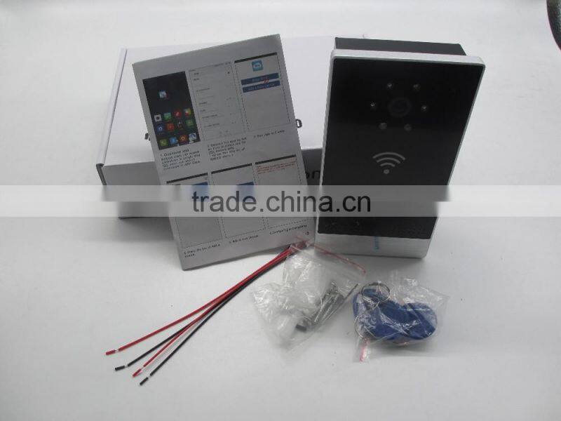 wifi video audio door bell, wireless two way recording talk and unlock function
