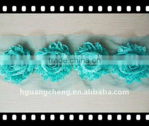 SHABBY CHIC CHIFFON ROSE TRIM