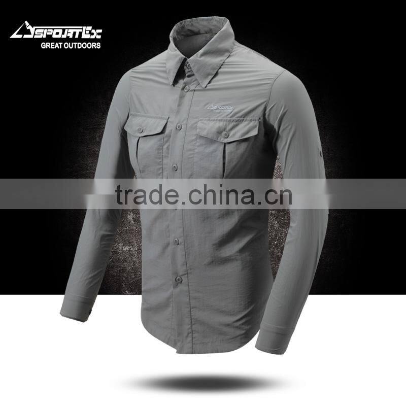 2014 latest men quick dry man shirt hiking bivouac apparel quick dry light weight trekking unique running apparel