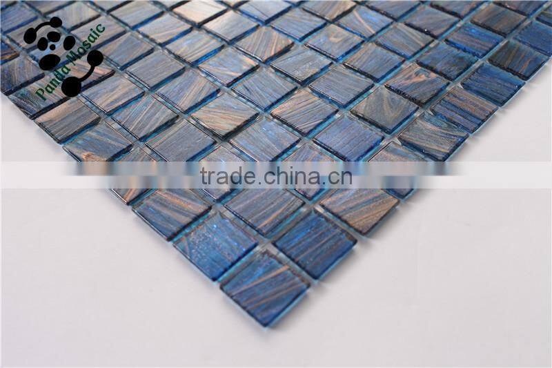 SMH10 Building Materials Mosaic Wholesale Columns Mosaic Goldline Glass Mosaic