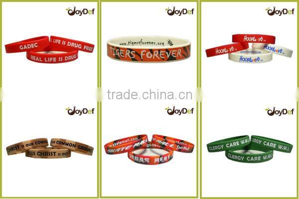 High Definition Screen Printed Silicone Bracelets with high quality