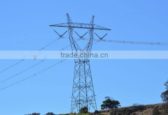 overhead Galvanized power distribution steel lattice tower