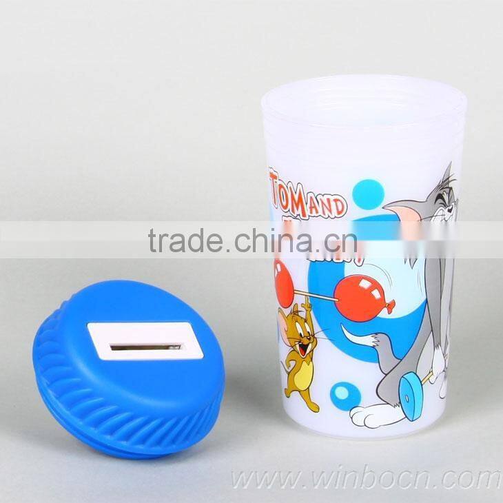 Music cartoon student gift plastic coin bank