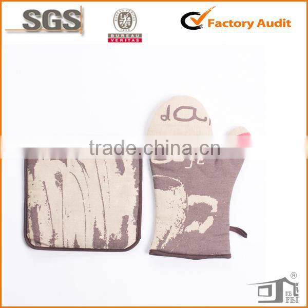 2014 new kitchen textile fabric oven glove and pot holders