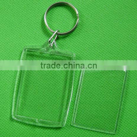 hot sale photo frame key chain,transparent photo frame key roll