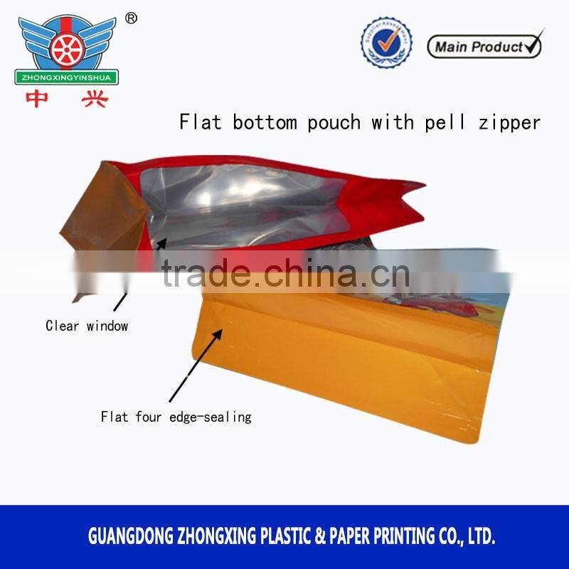 New style customizable flexible square bottom pouch with zipper for jujubes/dates