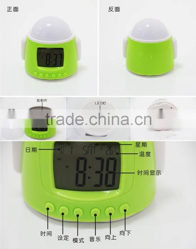 DIY star projection LED alarm clock