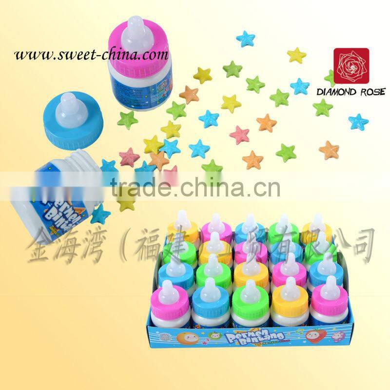Star candy in nipple bottle