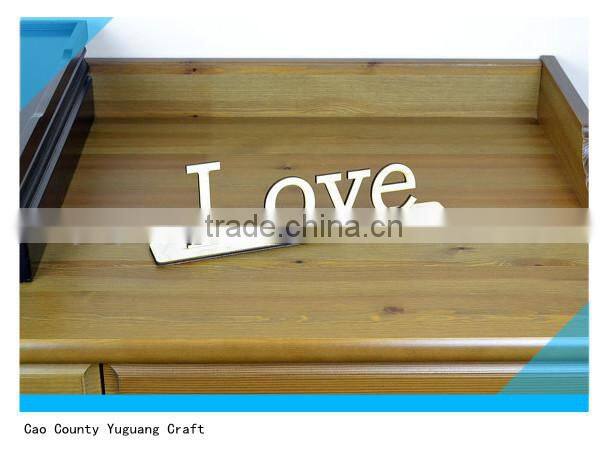 LOVE wooden letter freestanding wooden sign with base