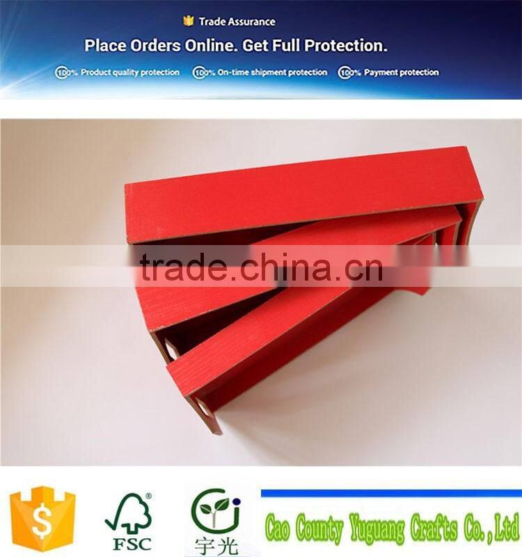 2015 OEM Red MDF storage tray 3 in 1 set
