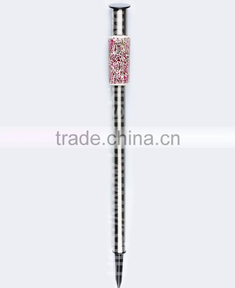 factory price high quanlity garden light waterproof led mosaic glass solar decorative lights for garden