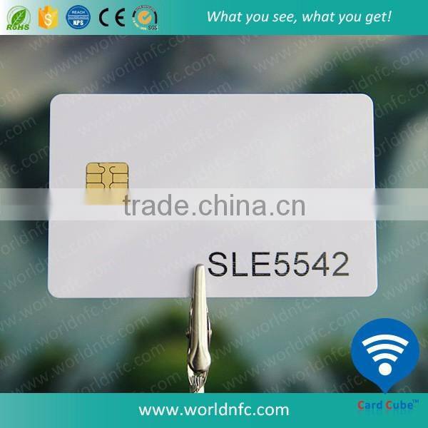 ISO 7816 CR80 PVC Blank SLE5542 Contact Smart Card