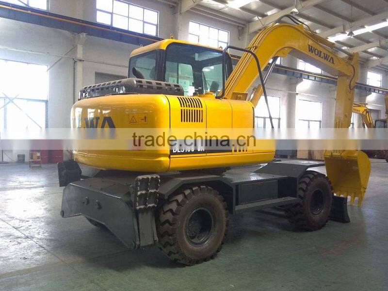 multi-function wheel excavator with ground hole drill for sale