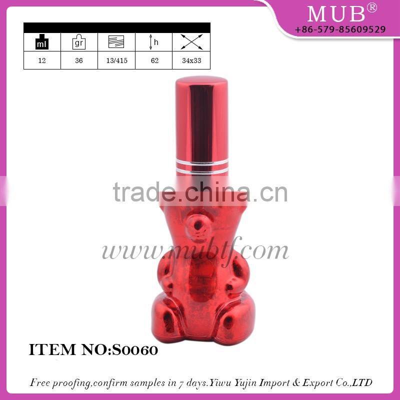 S0056 mini screw sprayer bottle glass bottle aluminum perfume bottle wholesale