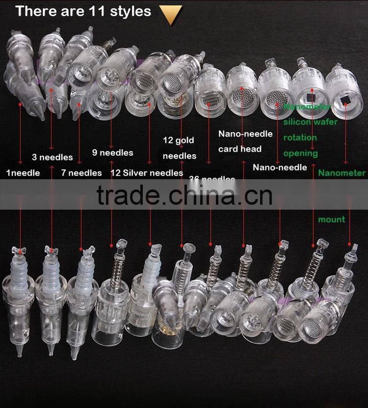1/3/7/9/12/36/nano/3D needles micro needle derma pen replacement heads needle cartridge with low price