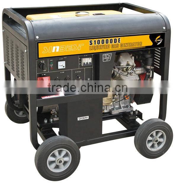 10KVA Open-Frame Diesel Generator With Wheels And ATS