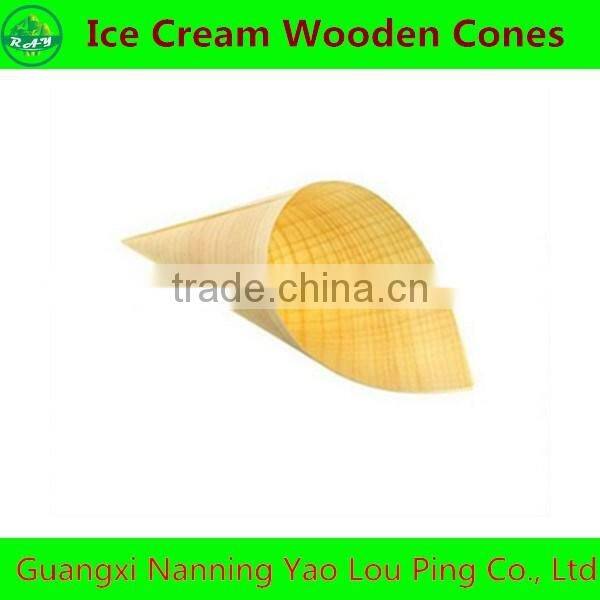 Disposable craft wood cones