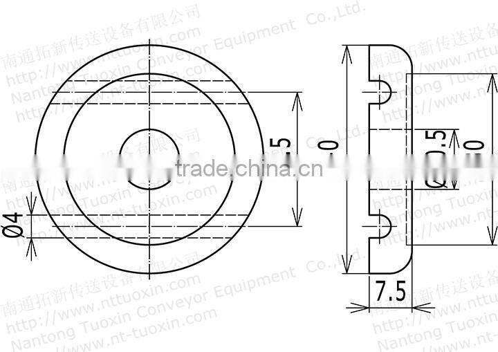 Drip Pan Mounting Washer Component for Conveyor Bracket